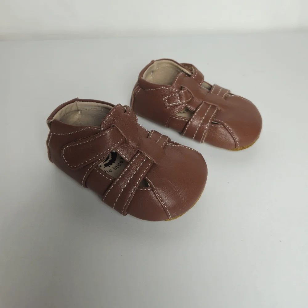 Livie & Luca Captain Soft Baby Shoes Brown Leather Upper Size 0-6 Months